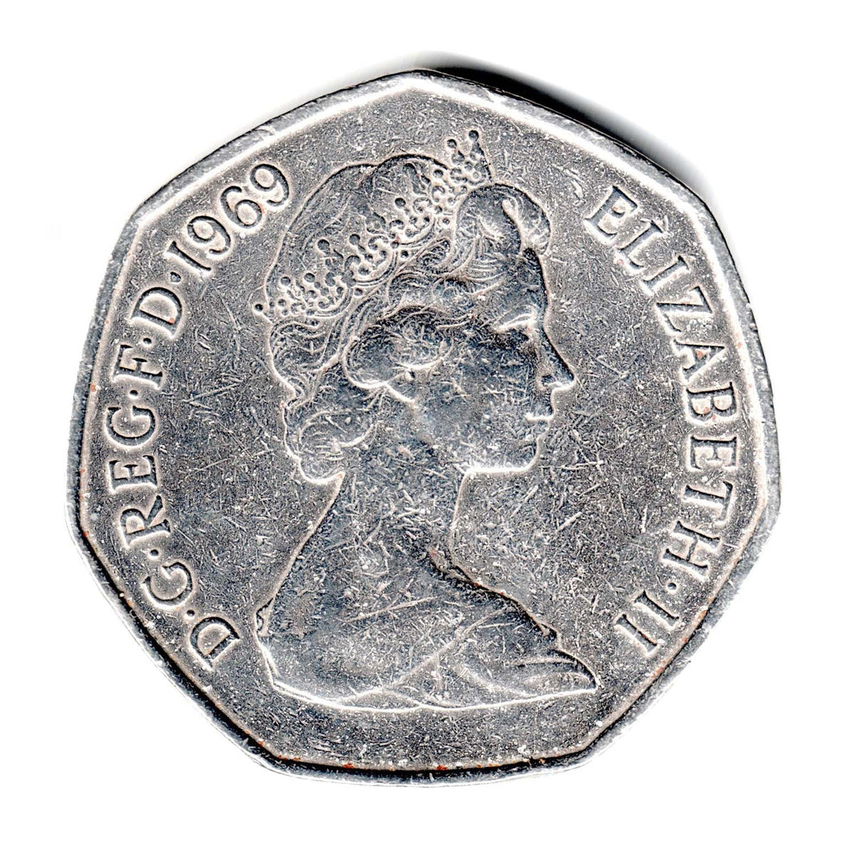 United Kingdom 50 New Pence Elizabeth II Used Coin