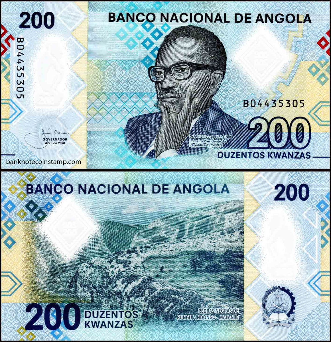 Angola 200 Kwanzas Fine Polymer Banknote – Banknotecoinstamp