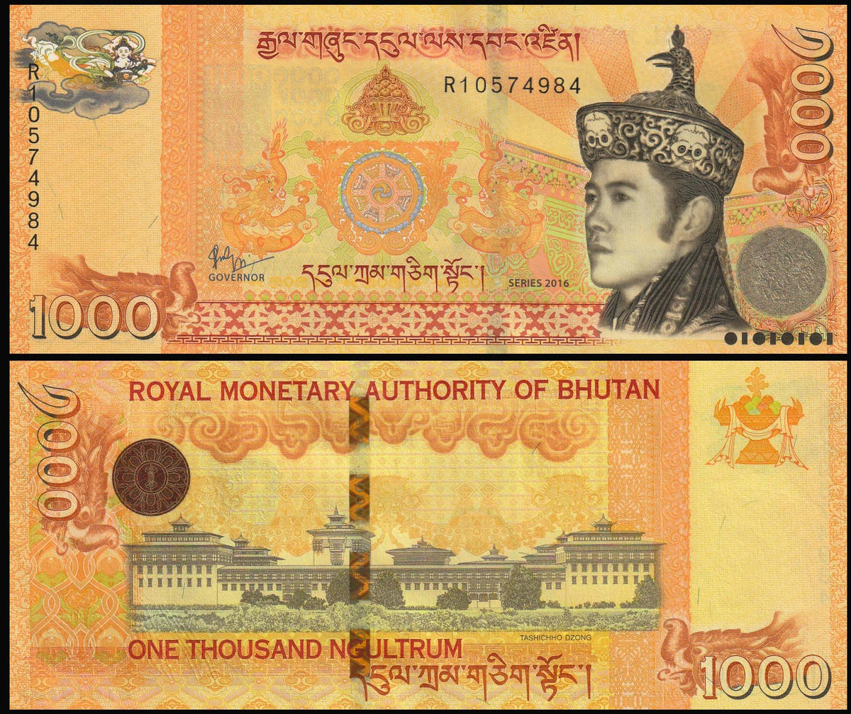 Bhutan 1000 Ngultrum Uncirculated Banknote – High-Grade Collectible UN ...