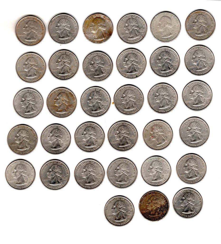 United States Of America Dollar Variety Of 33 Used Coins