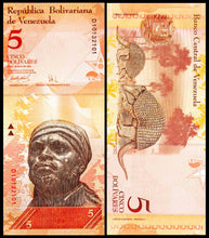 Venezuela 5 Bolivares Fine Banknote