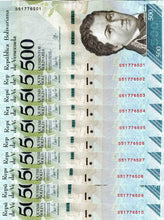 Venezuela 500 Bolivares ( S51776501 - S51776510 )10 Banknotes
