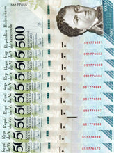  Venezuela 500 Bolivares ( S51776561 - S51776570 ) 10 Banknotes
