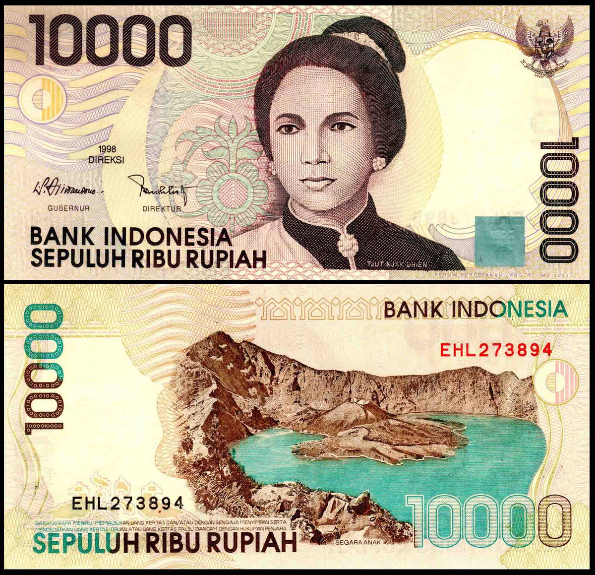 Indonesia 10,000 Rupiah Fine Banknote – Banknotecoinstamp