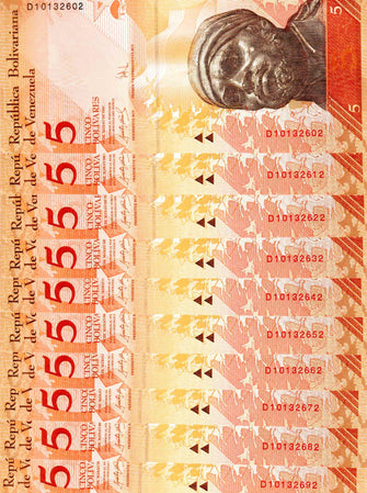  Venezuela 5 Bolivares ( D10132602 - D10132692) 10 Banknotes