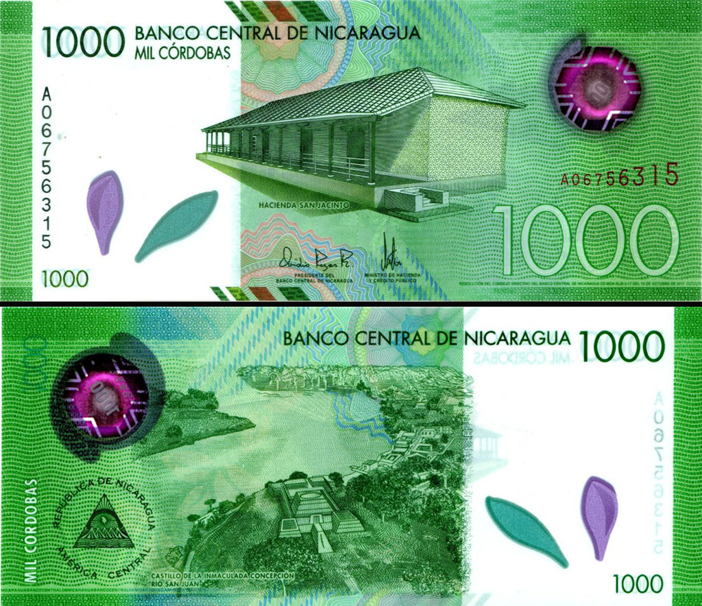 Nikaragva (Nicaragua) Lot Polymer UNC 2014 Nikaragva (Nicaragua) Lot Polymer UNC 2014