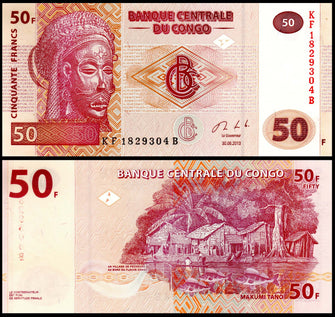 Congo 50 Francs Fine Banknote