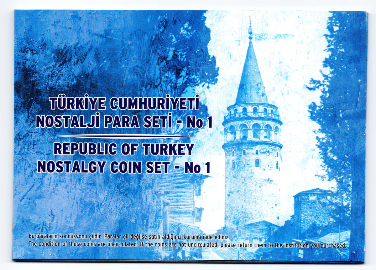 Turkey 1,5,5,10,10,25 Lira Set Coins (M132) – Banknotecoinstamp