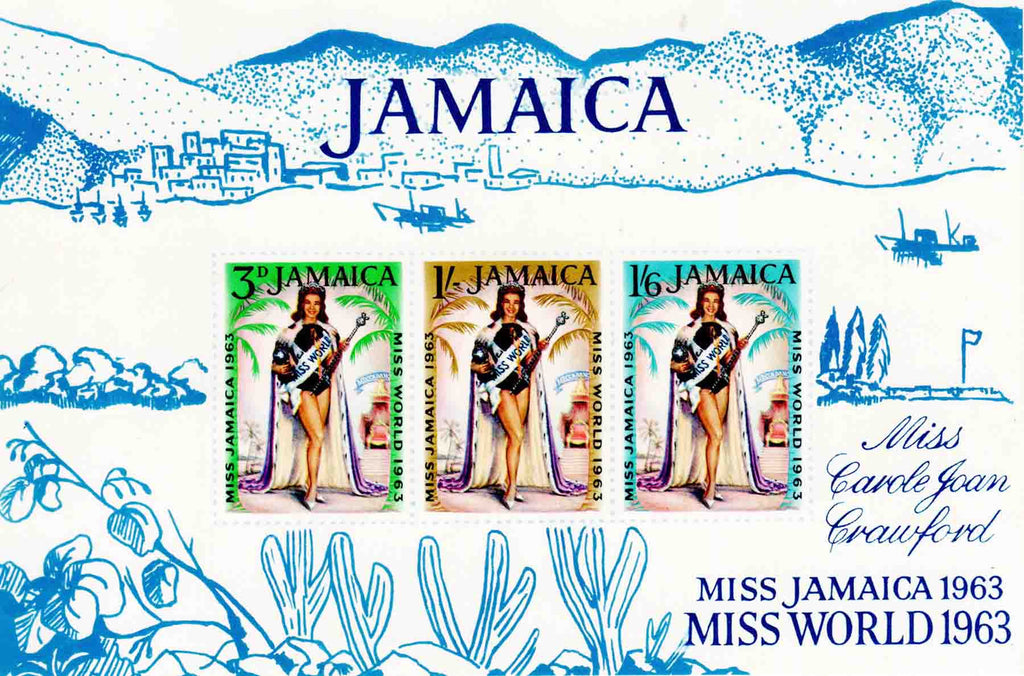 Jamaica Carole Joan Crawford, Miss World Miniature sheet Banknotecoinstamp