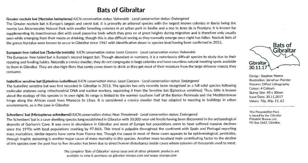 Bats Of Gibraltar Stamp Set – Banknotecoinstamp