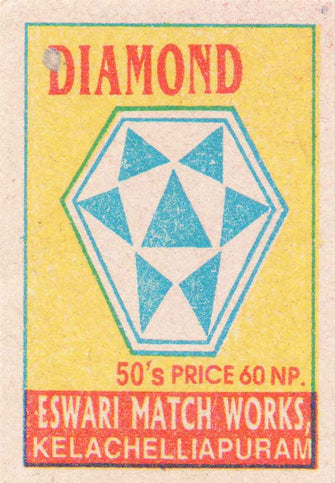 Diamond Match Box Label
