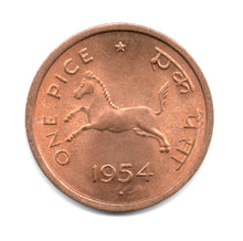 Gov. of India Horse 1 Pice 1954 Used Coin