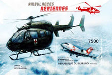 Burundi Air Ambulance Miniature Stamp