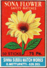 Sona Flower Match Box Label