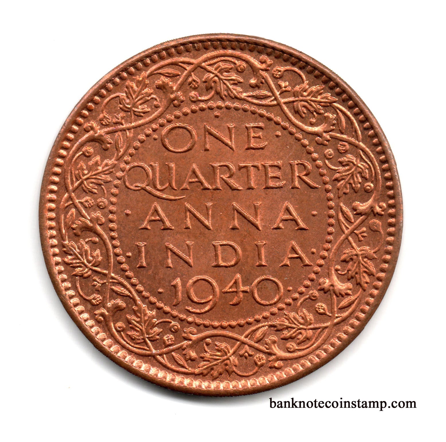 British India One Quarter Anna 1940 Used Coin Banknotecoinstamp