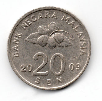 Malaysia 20 sen coin
