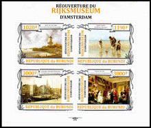 Burundi Rijksmuseum Netherland Paintings Amsterdam Miniature Stamp