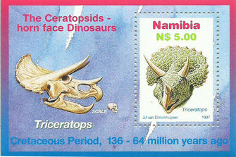 Namibia 1997 Dinosaurs, Triceratops MS