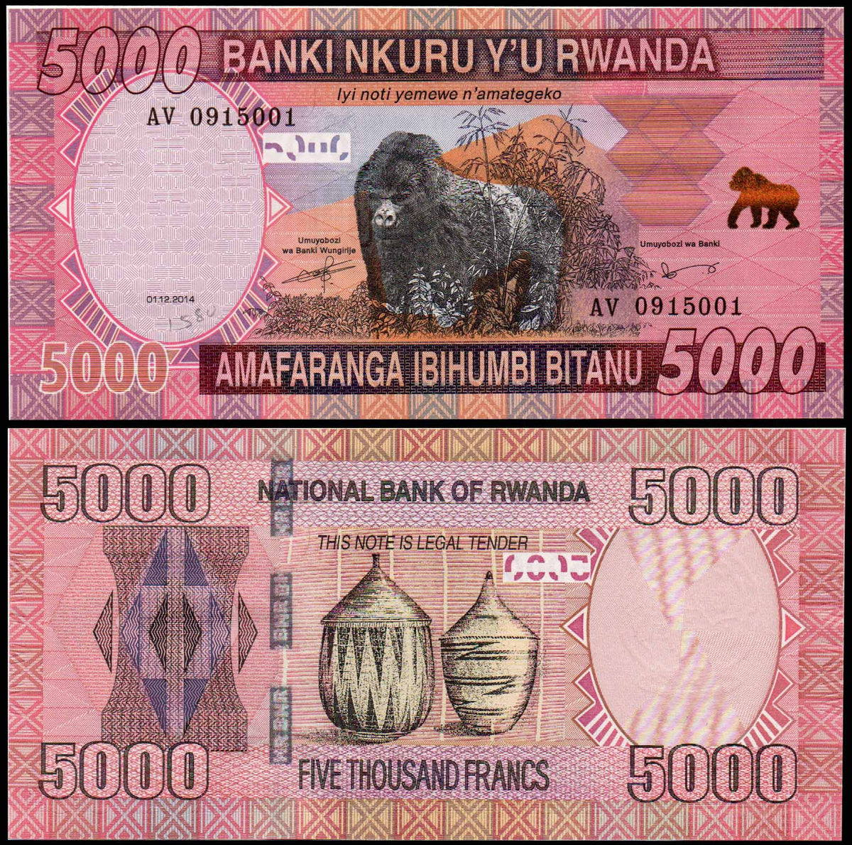 Rwanda 5000 Francs Banknote – Banknotecoinstamp