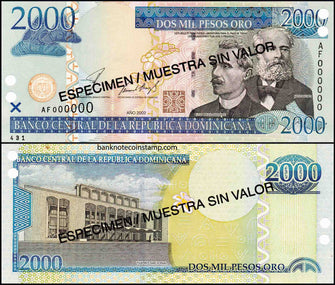 Dominican 2000 Pesos Very Fine Banknote