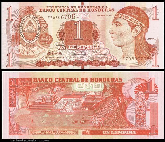 Honduras 1 Lempira Very Fine Banknote – Banknotecoinstamp