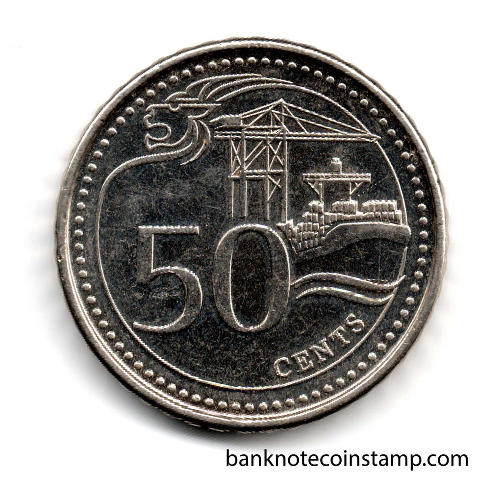 Singapore 50 Cents Used Coin Banknotecoinstamp