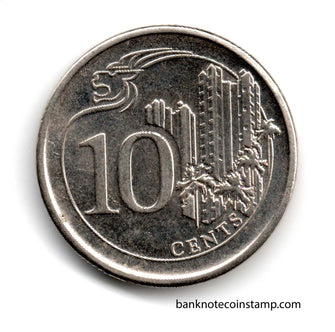 Singapore 10 Cents Used Coin