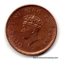 British India King George 1/2 Pice 1939 Used Coin