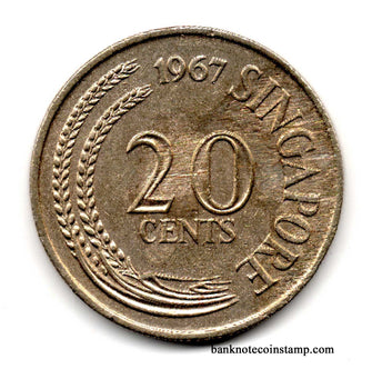 Singapore 20 Cents Used Coin