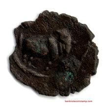 Pallava Srivatsa And Lamp Stands On Both Sides Rare Ancient Coin 10