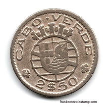 Cape Verde 2½ Escudos Used Coin