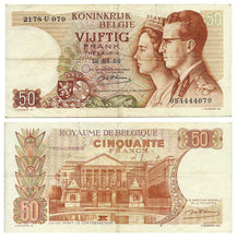50 franc note Kingdom of Belgium 1966