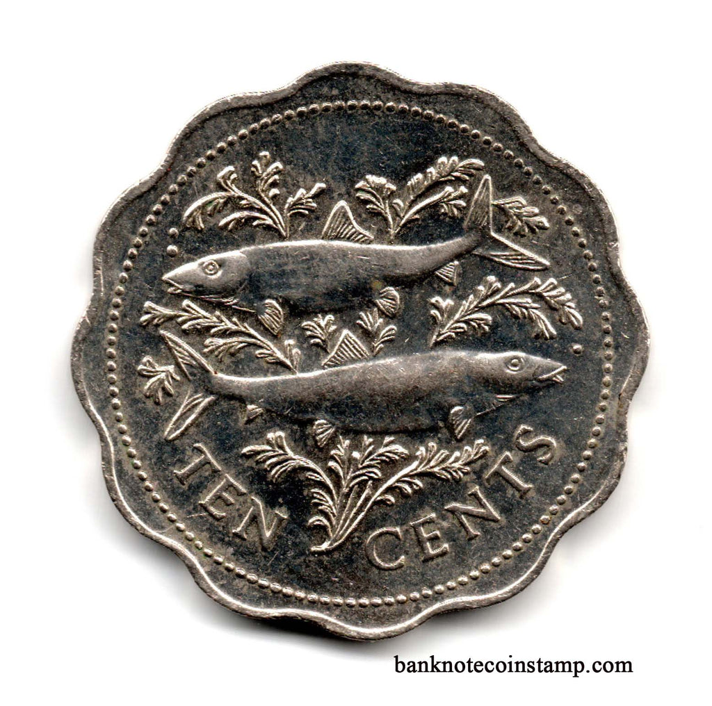 Bahamas 10 Cents CommonWealth Used Coin – Banknotecoinstamp