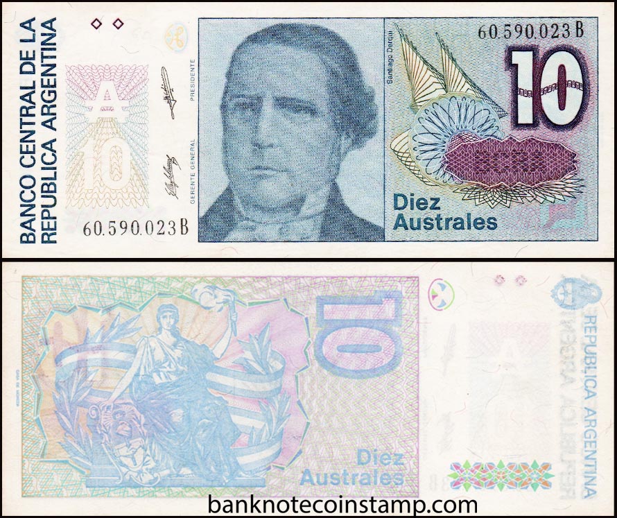 Argentina 10 Australes Banknote – Banknotecoinstamp