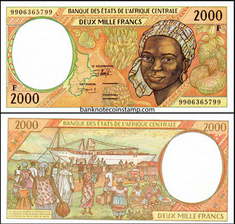 Central African Republic 2000 Very Fine Banknote