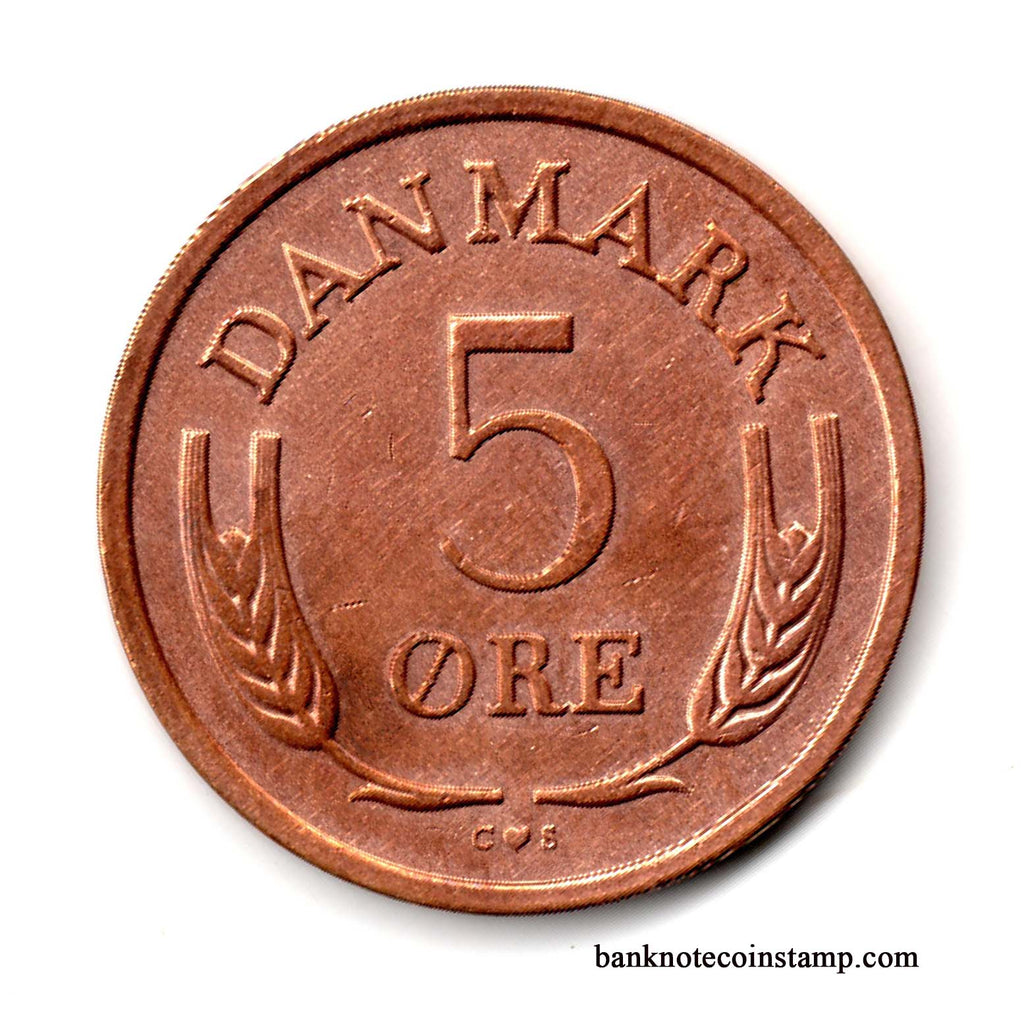 Denmark 5 Ore Used Coin Banknotecoinstamp