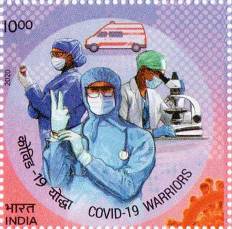 India COVID-19 Warriors Postage Stamp