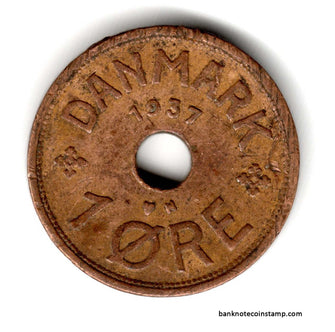 Denmark 1 Øre - Christian X Used Coin