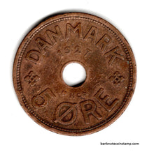 Denmark 5 Øre - Christian X 1927 Used Coin