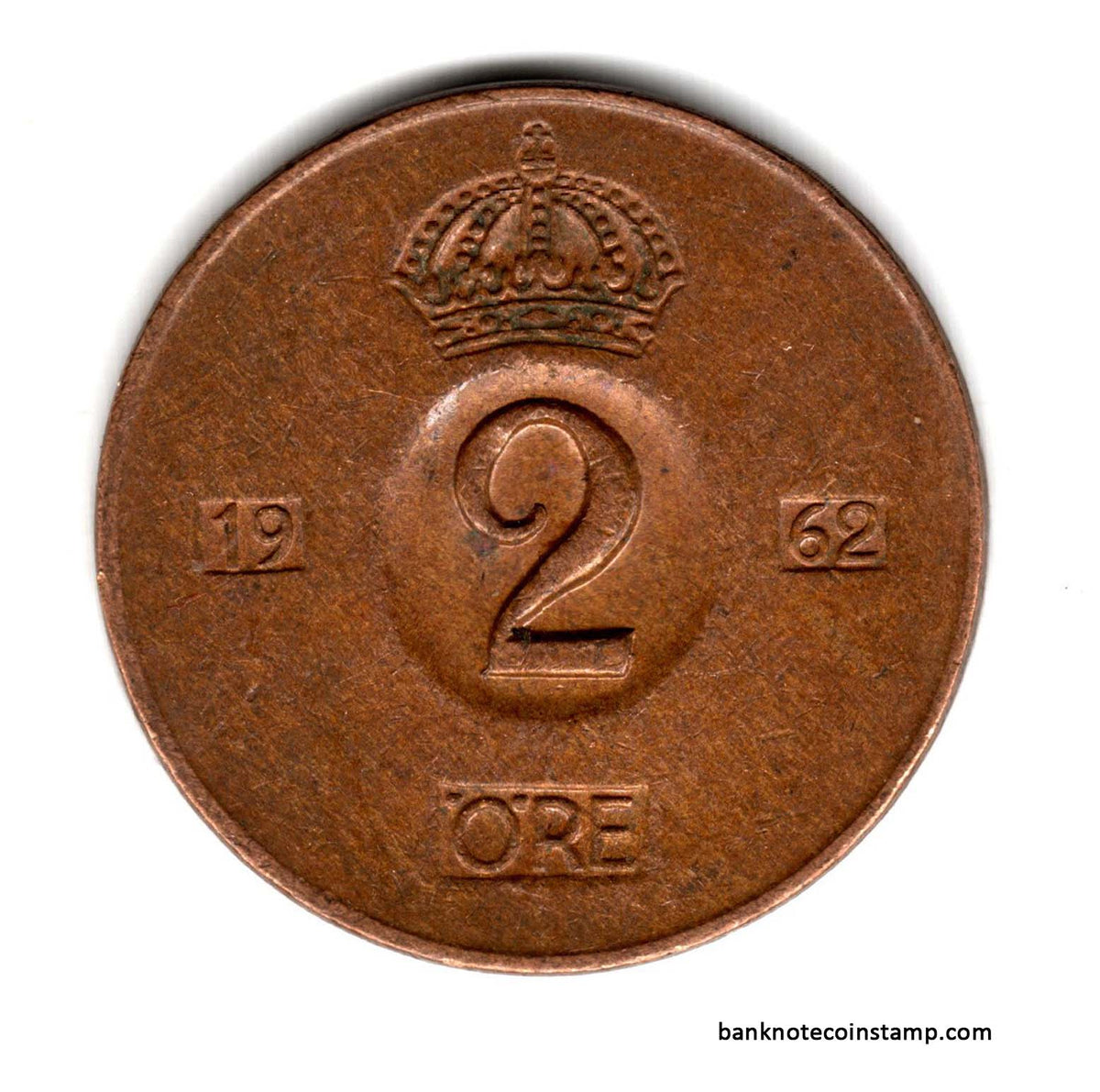 Sweden 2 Öre - Gustaf VI Adolf Used Coin – Banknotecoinstamp
