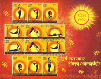 Surya Namaskar Miniature sheet