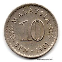 Malaysia 10 Sen - Agong Used Coin