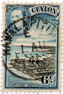 Ceylon 6 c Postage Stamp