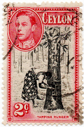 Ceylon Tabbing Rubber Postage Stamp