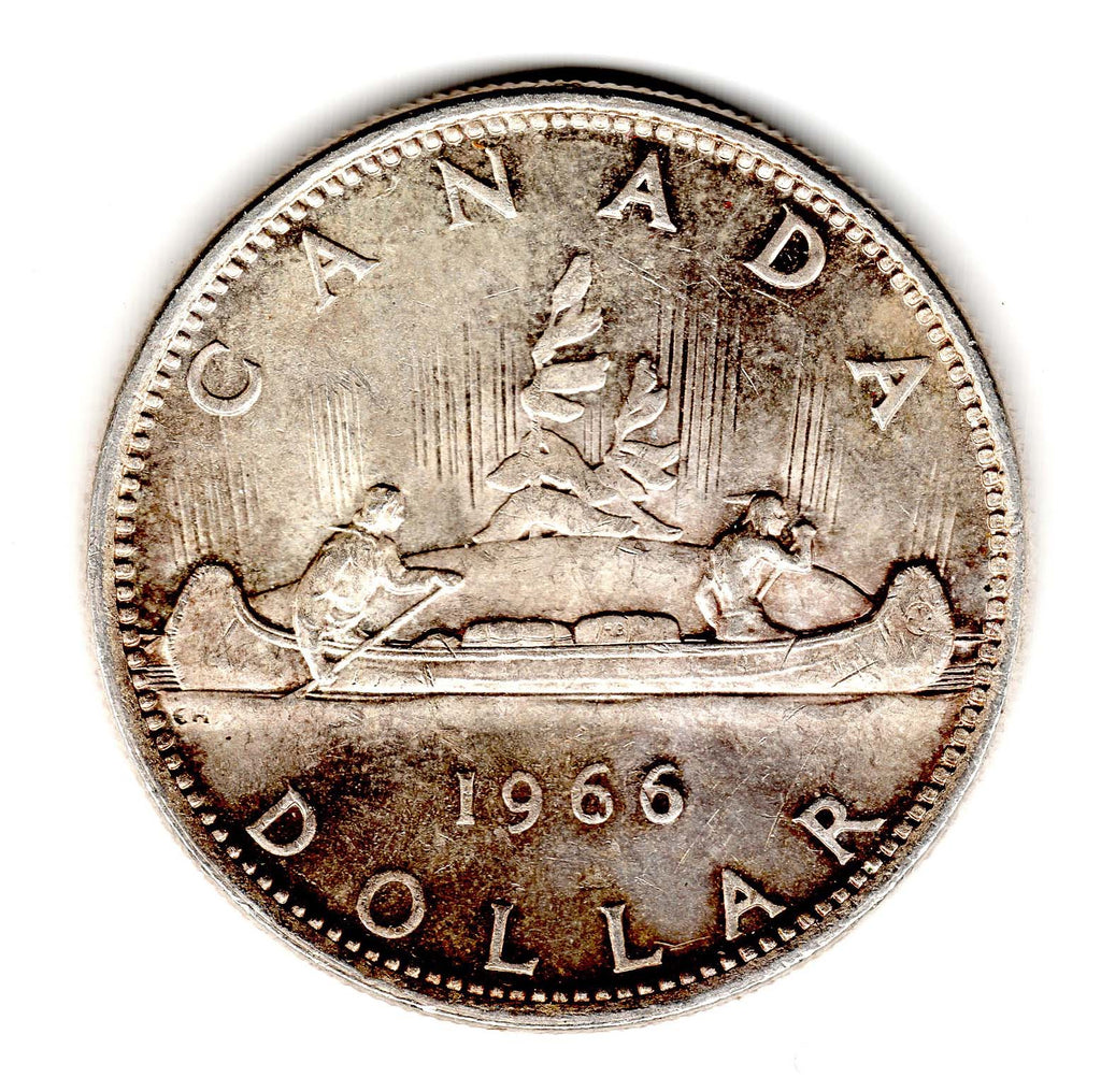 Canada 1 Dollar Elizabeth II 1966 Used Silver Coin