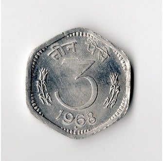 India 3 Paisa Coin