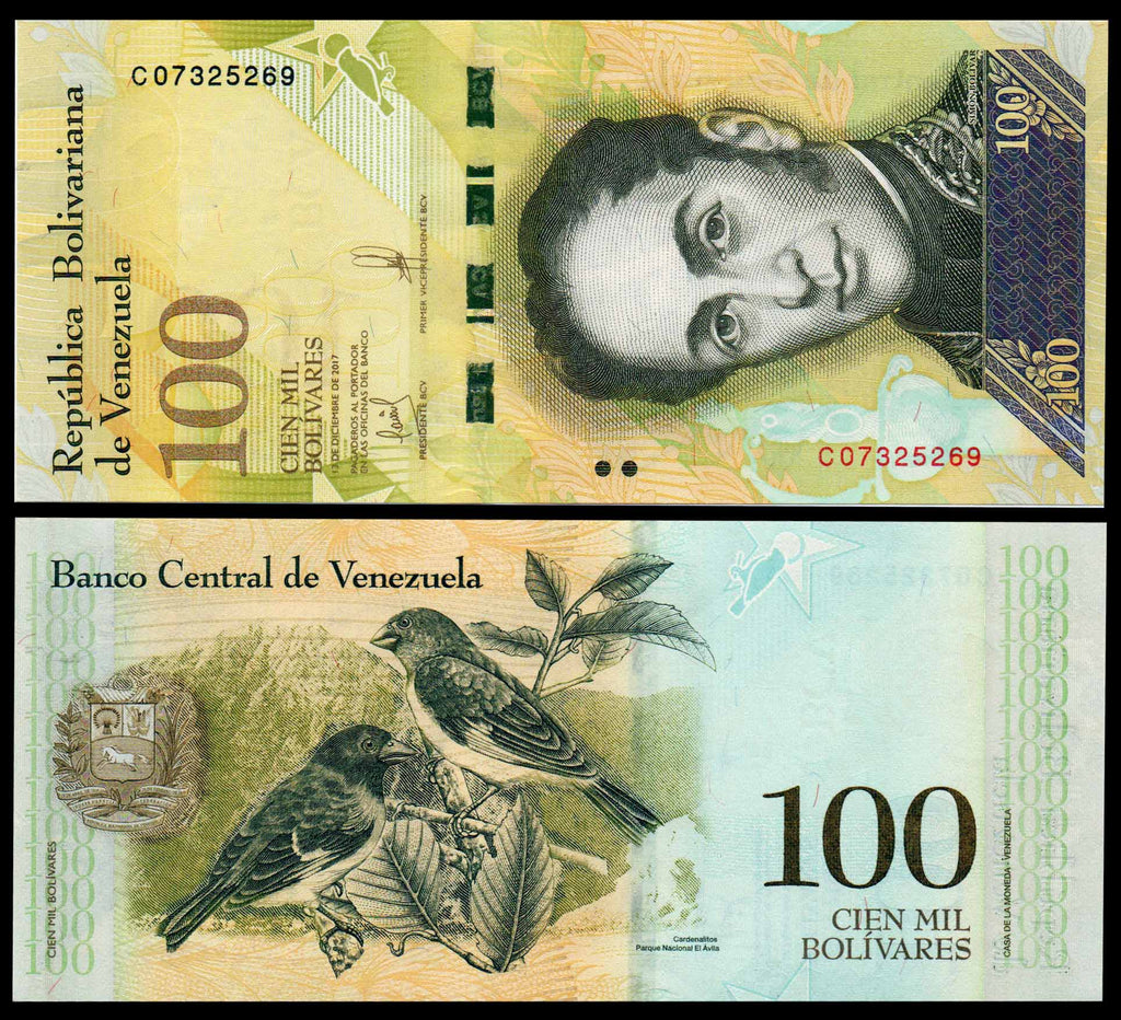 Venezuela 100 Bolivares unc Banknote – Banknotecoinstamp