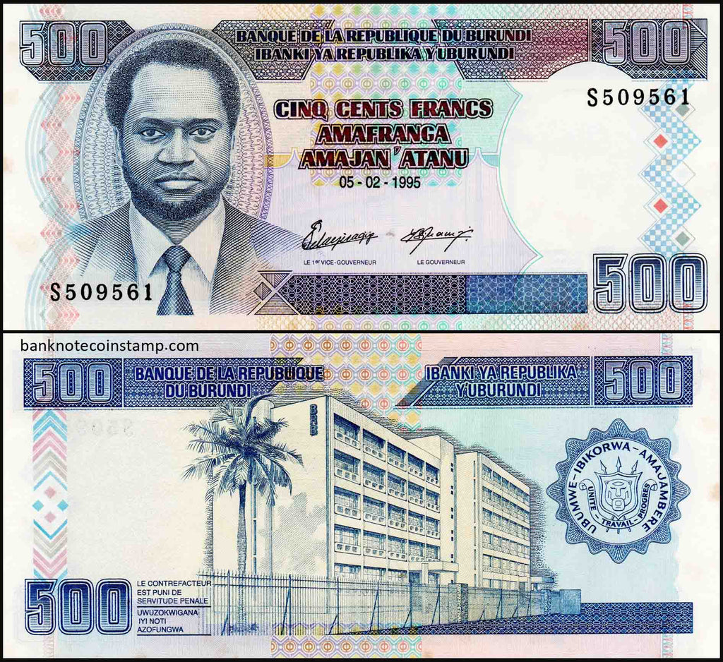 Burundi 500 Francs Fine Banknote – Banknotecoinstamp