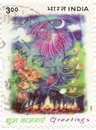 India Greetings Used Postage Stamp