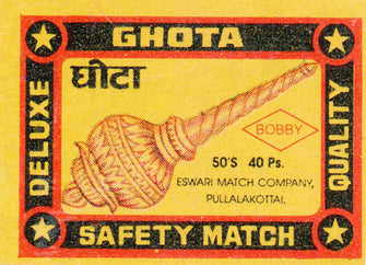 Ghota Match Box Label